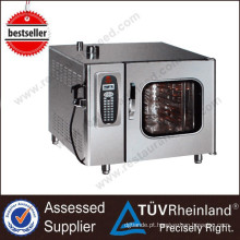 Guangzhou Stainless Steel 6-Tray / Gn1 / 1 Forno Elétrico Combi Vapor